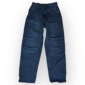 PrettyLittleThing Messy Girl Ripped Knee Boyfriend Jeans Washed Black Size US 4